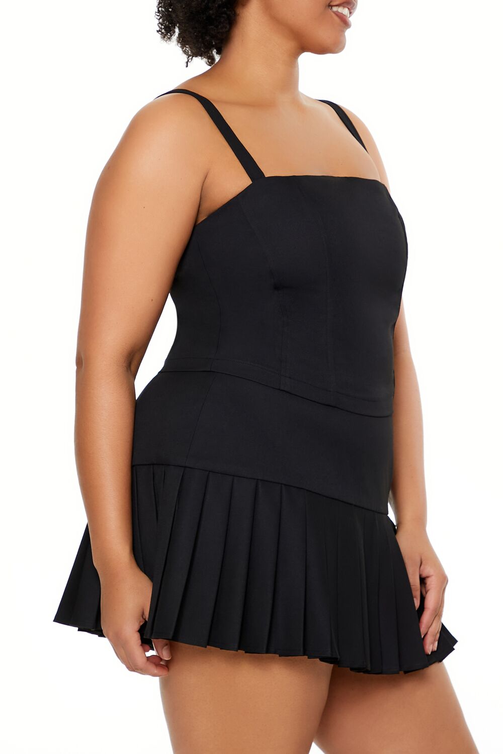  Forever 21 Plus Size Poplin Smocked Cami - black - Bonton