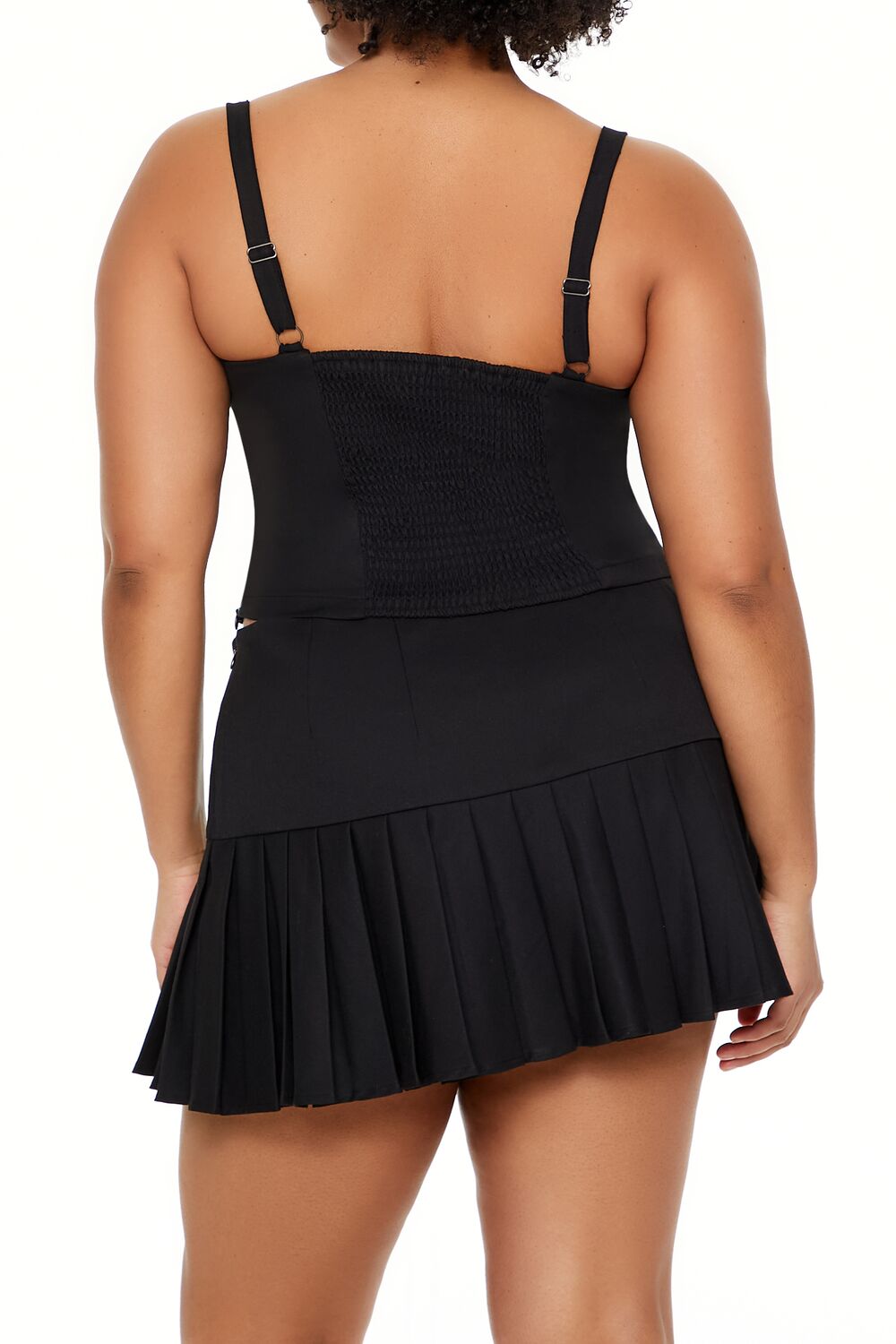  Forever 21 Plus Size Poplin Smocked Cami - black - Bonton