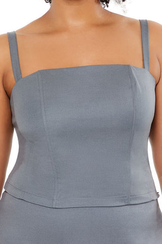 Plus Size Poplin Smocked Cami