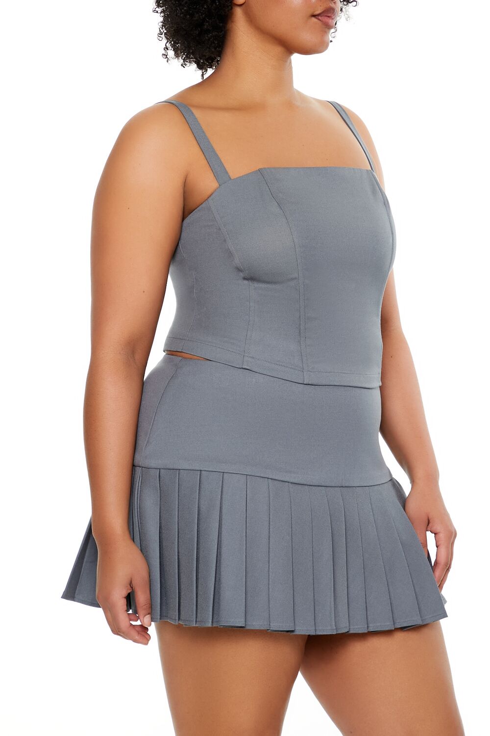  Forever 21 Plus Size Poplin Smocked Cami - black - Bonton