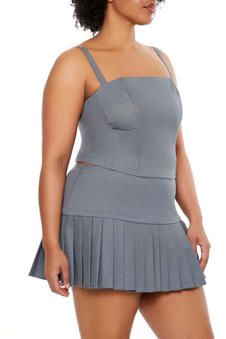 Plus Size Poplin Smocked Cami