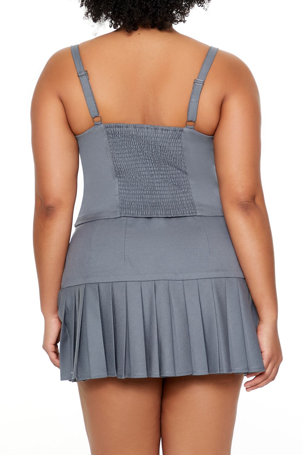  Forever 21 Plus Size Poplin Smocked Cami - black - Bonton