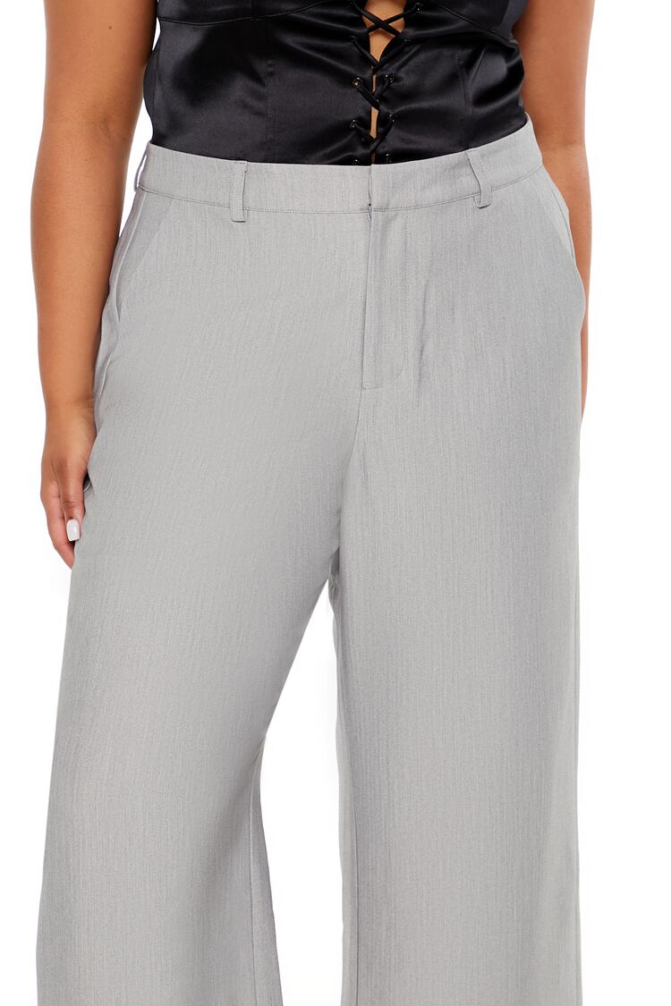  Forever 21 Plus Size Wide-Leg Pants - grey - Bonton