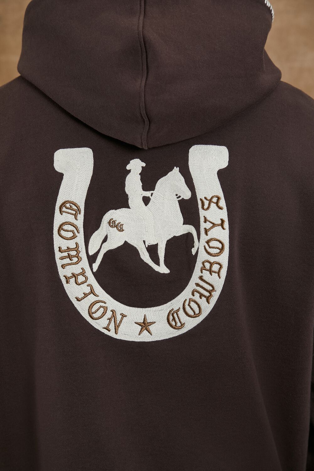  Forever 21 Unisex Compton Cowboys Graphic Hoodie - brown multi - Bonton