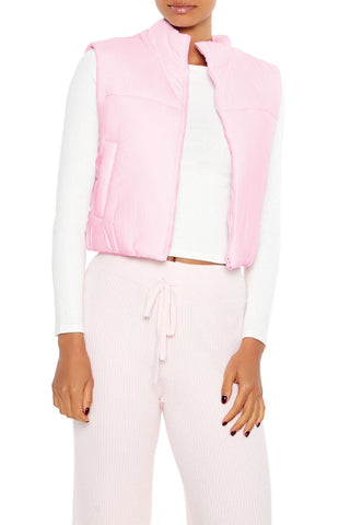Quilted Cropped Puffer Vest