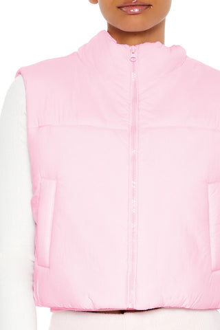 Quilted Cropped Puffer Vest