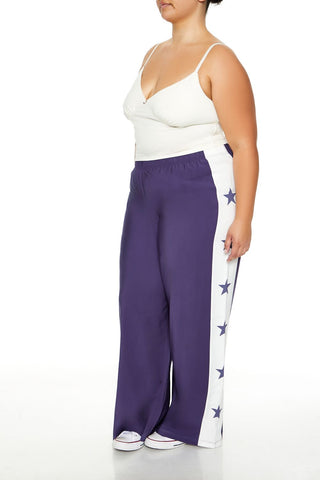 Plus Size Star Striped Pants