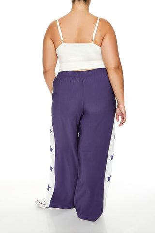 Plus Size Star Striped Pants