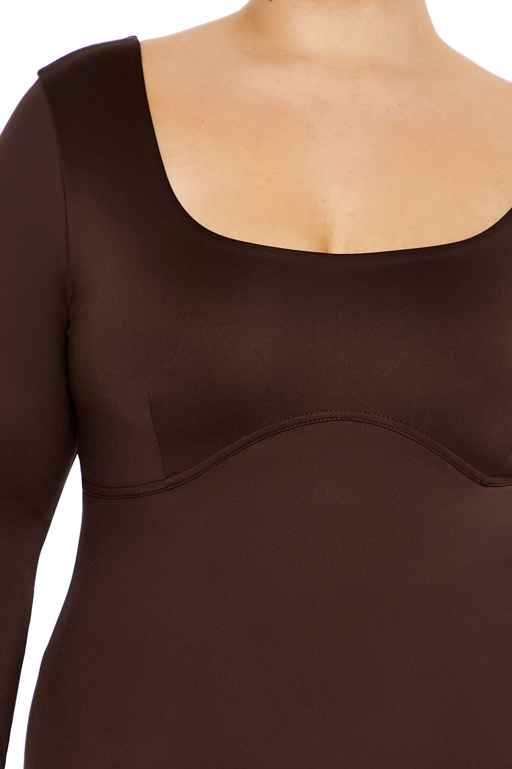  Forever 21 Plus Size Contour Sculpt Romper - turkish-coffee - Bonton