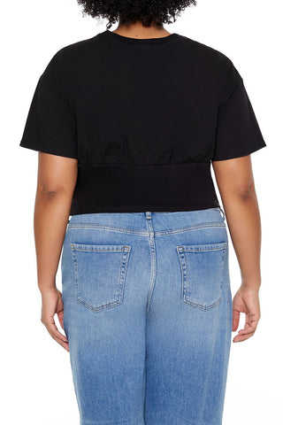 Plus Size Cropped Bustier Tee
