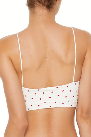 Seamless Heart Print Bralette