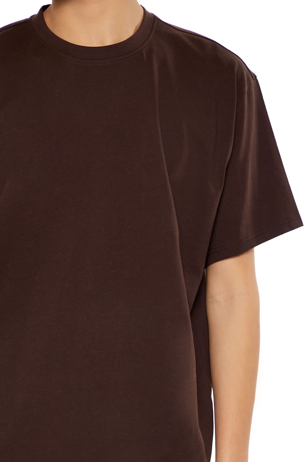  Forever 21 Cotton Curved-Hem Tee - sage - Bonton