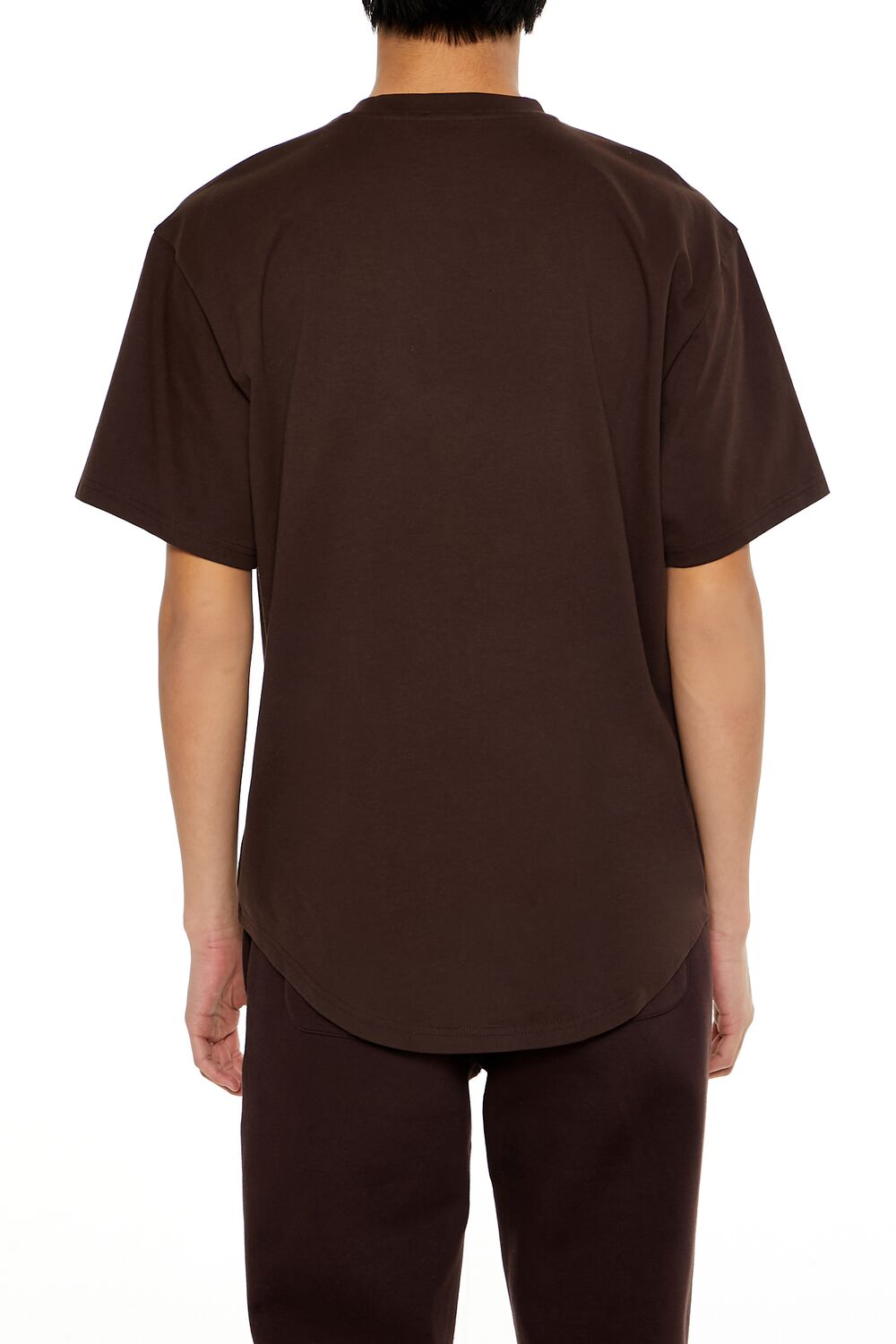  Forever 21 Cotton Curved-Hem Tee - sage - Bonton