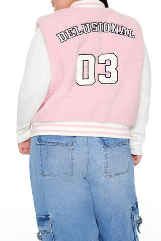 Plus Size Delusional Varsity Jacket