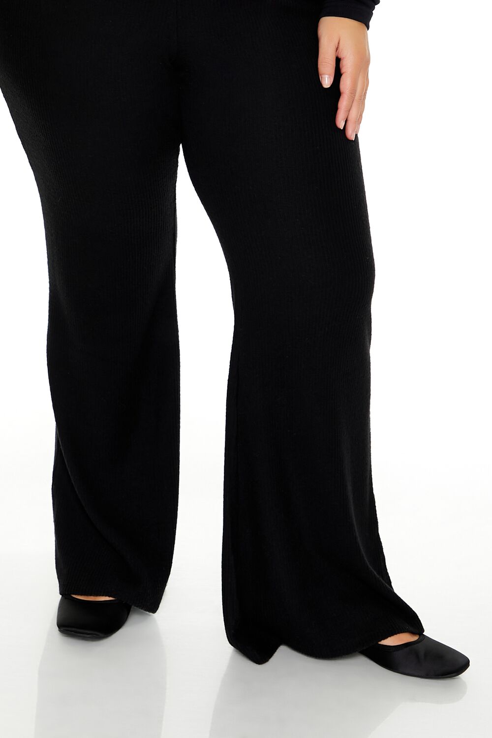  Forever 21 Plus Size Ribbed Flare Pants - grey - Bonton