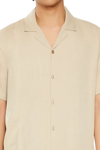 Rayon Cuban-Collar Shirt