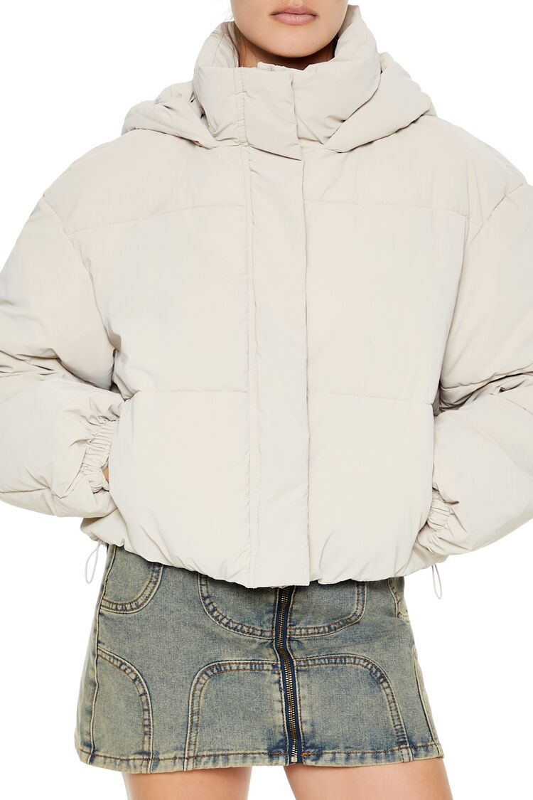  Forever 21 Hooded Puffer Jacket - black-swatch - Bonton