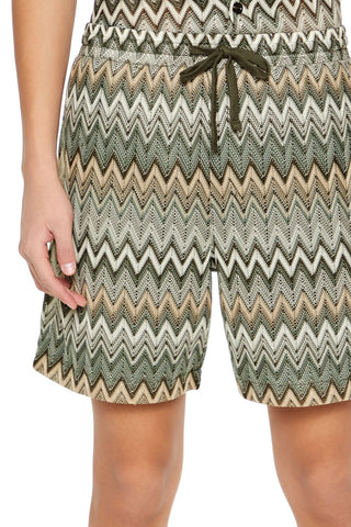 Multi Zigzag Drawstring Shorts