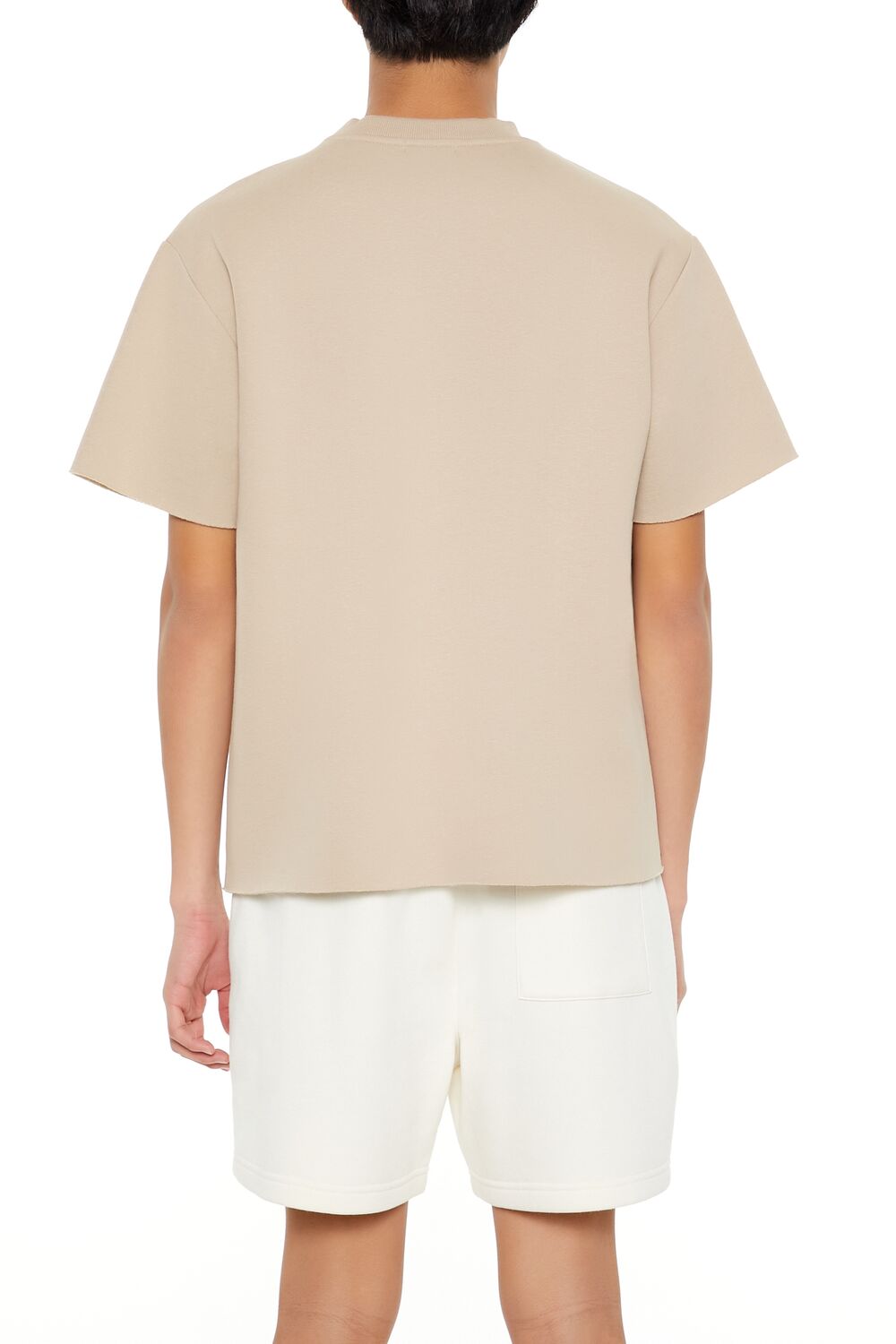  Forever 21 Athletic Cropped Short-Sleeve Raw-Cut Tee - black - Bonton