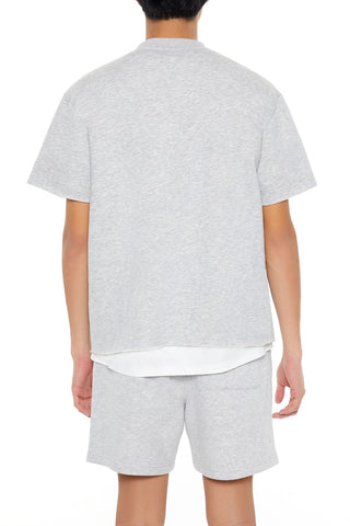 Athletic Cropped Short-Sleeve Raw-Cut Tee