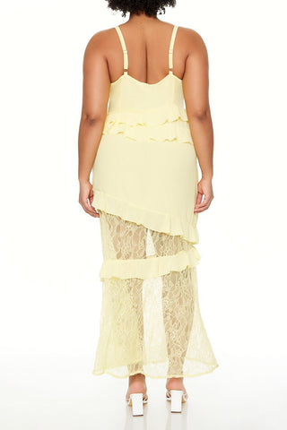 Plus Size Ruffle Maxi Dress