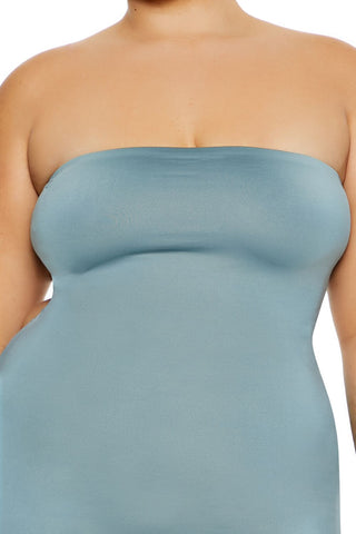 Plus Size Cutout Maxi Tube Dress