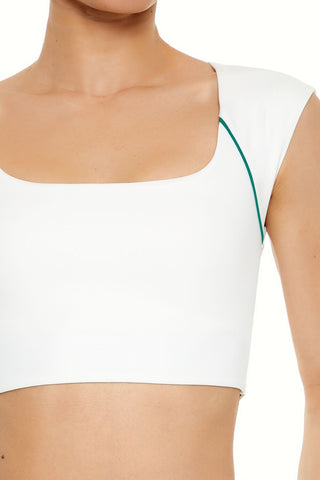 Active Piped-Trim Crop Top