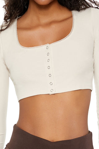 Picot-Trim Crop Top