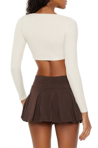 Picot-Trim Crop Top