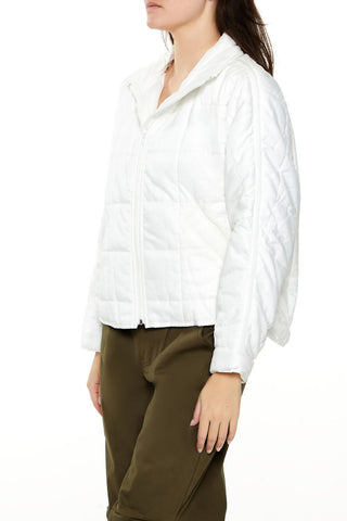 Quilted Dolphin-Hem Jacket