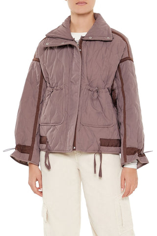 Quilted Two-Tone Puffer Jacket