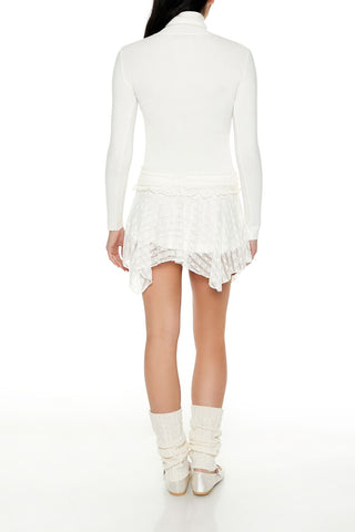 Lace Handkerchief Mini Skirt