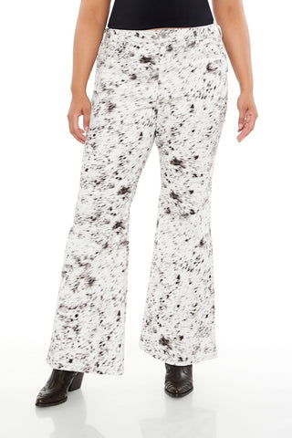 Plus Size Spotted High-Rise Pants