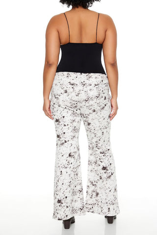 Plus Size Spotted High-Rise Pants