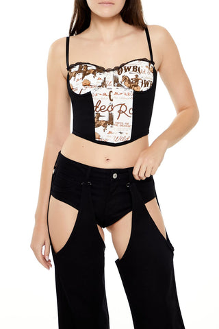Cowboy Print Cropped Cami