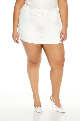 Plus Size High-Rise Pull-On Shorts