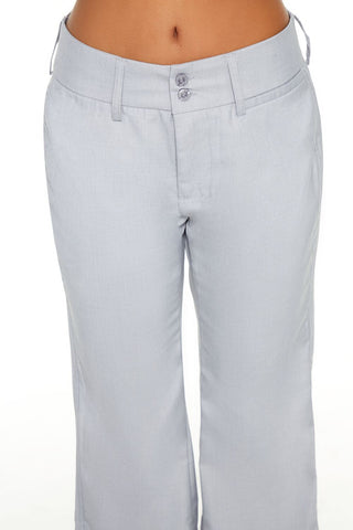 Low-Rise Straight Trouser Pants