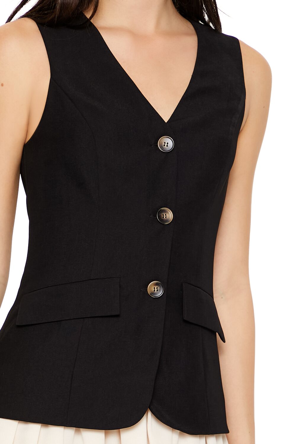  Forever 21 Layered Vest Combo Mini Dress - black-swatch - Bonton