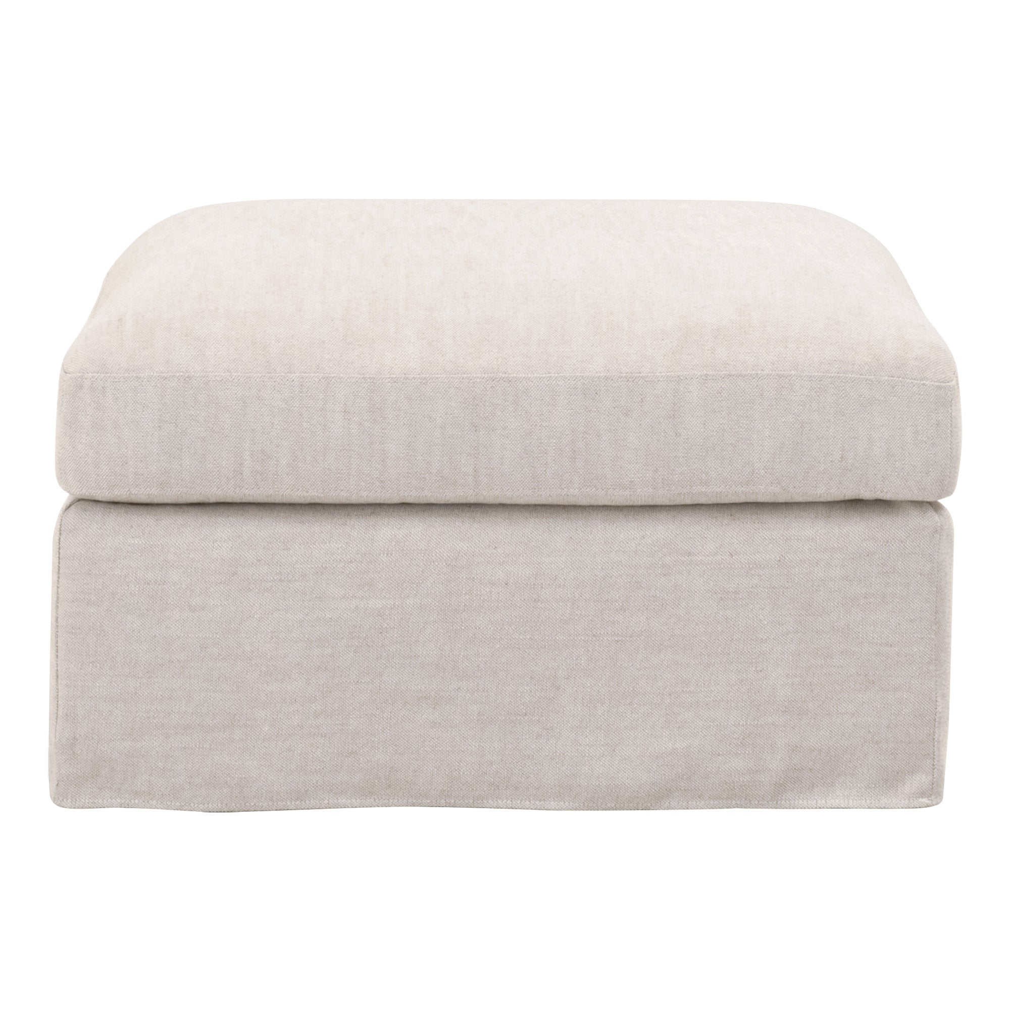  Essentials For Living Lena Modular Slipcover Ottoman - Bisque, Espresso - Bonton