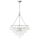 Isla 3-Light Nickel and Glass Contemporary Chandelier