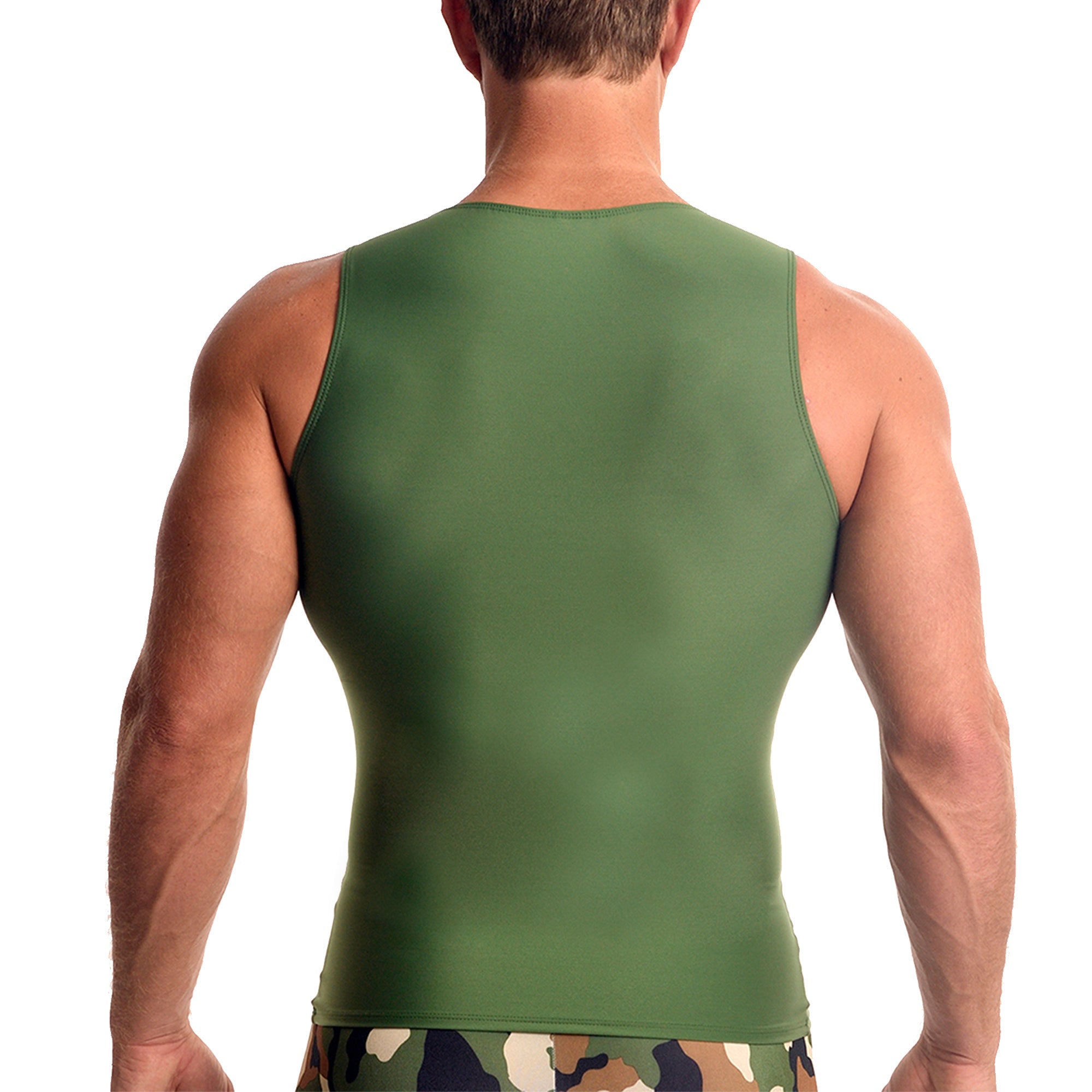  InstantFigure Insta Slim USA Activewear Compression Muscle Tank MA0001 - Gunmetal - Bonton