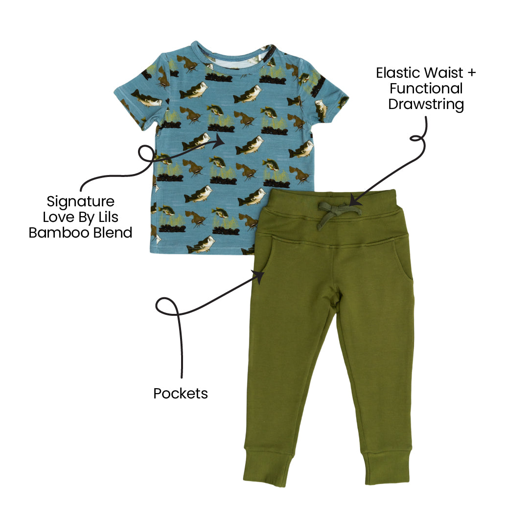  Laree + Co. Malakai Bamboo Tee + Jogger Set - 4T - Bonton