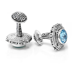 Ice Blue Topaz Cufflinks