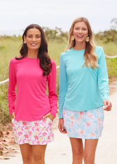Aqua Long Sleeve Performance Top