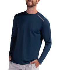 BloqUV Men's UPF 50+ Sun Protection Long Sleeve Jet Tee Top