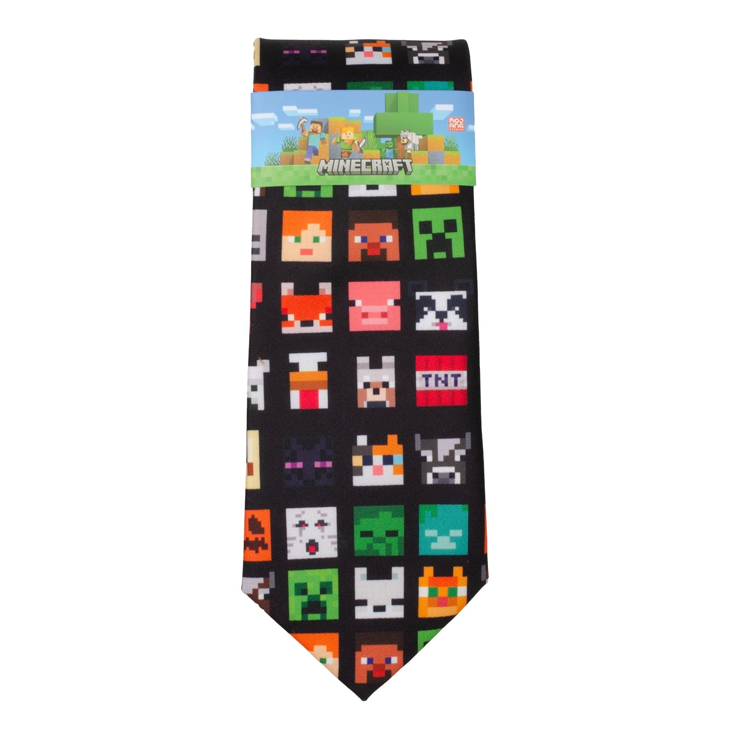  Cufflinks Minecraft Character Black Men's Tie - Default Title - Bonton