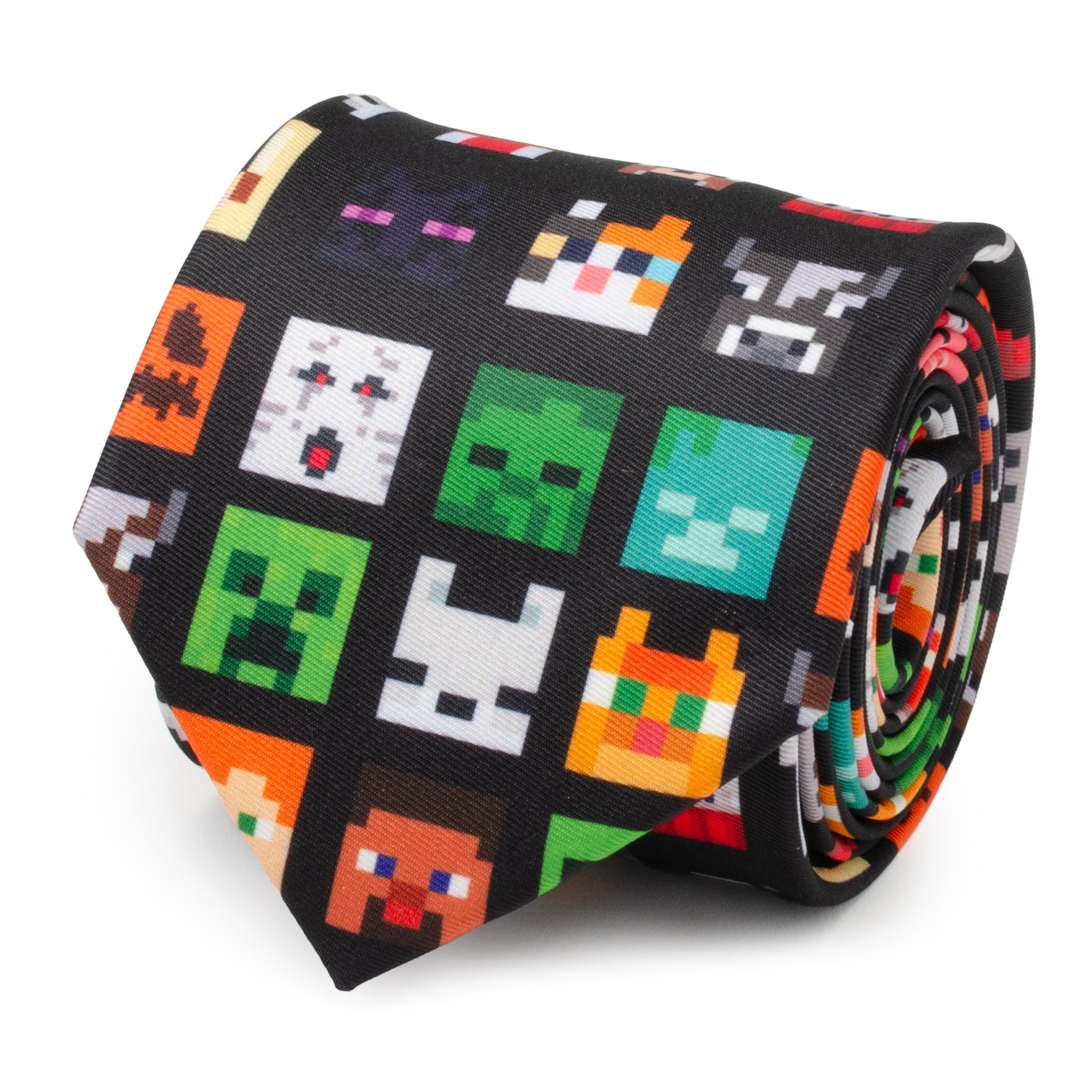  Cufflinks Minecraft Character Black Men's Tie - Default Title - Bonton