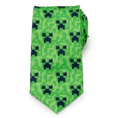 Minecraft Creeper Green Father/Son Tie Set