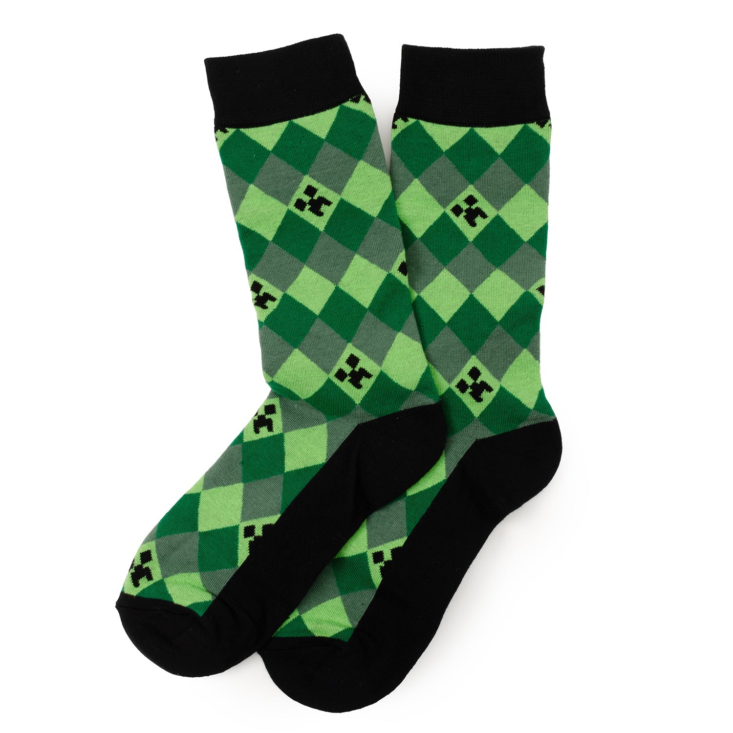  Cufflinks Minecraft Creeper Men's Sock Set - Default Title - Bonton