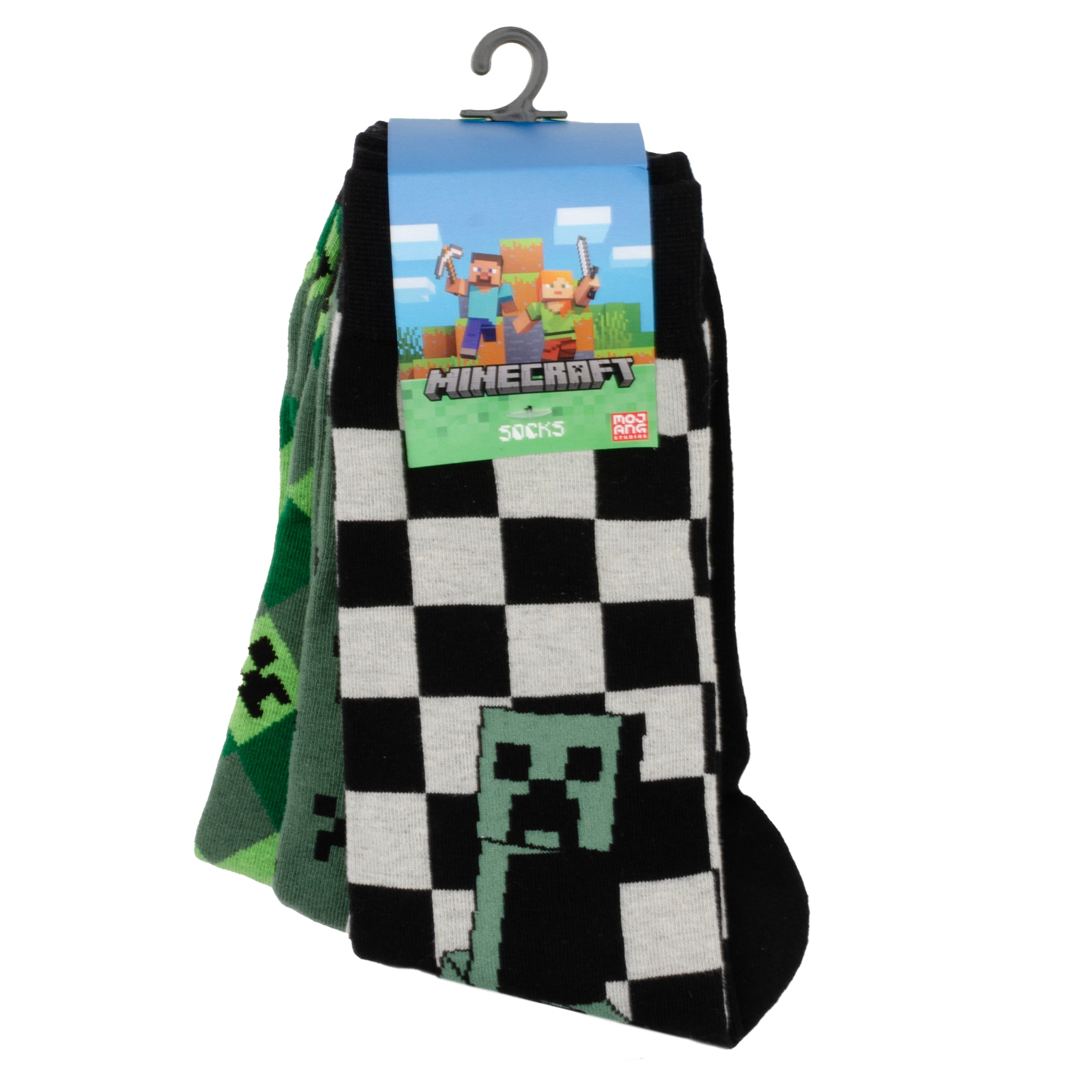  Cufflinks Minecraft Creeper Men's Sock Set - Default Title - Bonton